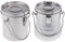 2-Packs Artist Stainless Steel Paint Brush Washer Portable Painter Brushes Cleaner, Silver, (Large and Small)