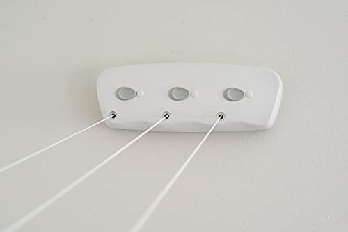 DRY-SMART Mini 3 secadores de pared, 3 x 5 m, tendedero extensible, secadora para la pared, ahorra espacio en interiores y exteriores