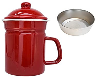 YUXI8541NO Wasserkrug Verdickter Emaille Kalter Kessel Haushaltsschecker Großartig für kalt & heiße Getränke wie Tee, Limonade, Saft, Wasser, Kaffee, Kaltbrauer Wasserkaraffe/Krug Karaffe