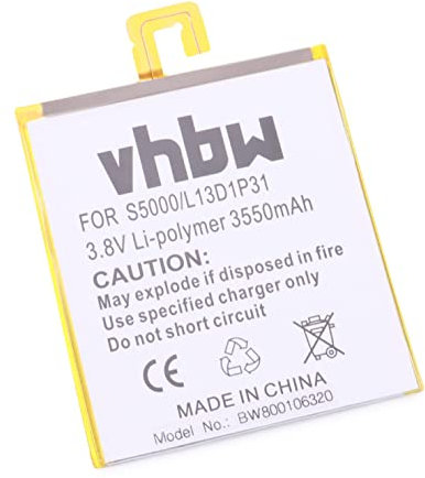 vhbw batteria compatibile con Lenovo IdeaTab A3500FL 7, A7-50, A7-50 3G tablet (3550mAh, 3,8V, Li-Ion)