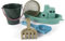 Dantoy: Blue Marine Toys – Ensemble de jeu bateau et sable – 5 pièces, équipement maritime recyclé, plage, piscine, bac à sable, sac à dos en filet réutilisable, pour enfants et tout-petits à partir