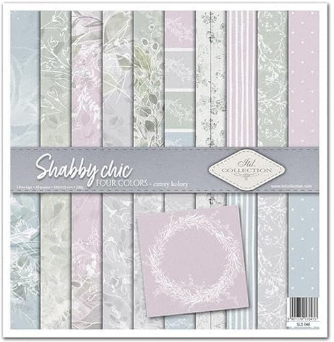 ITD Collection - Scrapbook Papier - Scrapbooking Set - Motivpapier zum Basteln - Dekorpapier 12x12 inches - 310 x 310 mm - 10 Blatt + 1 – Shabby Chic - SLS-046