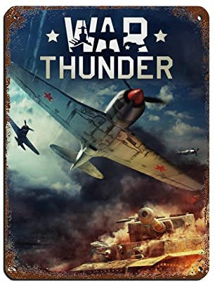 War Thunder Game 2 Blechschild Vintage Metall Pub Club Cafe Bar Home Wandkunst Dekoration Poster Retro 30 x 40 cm