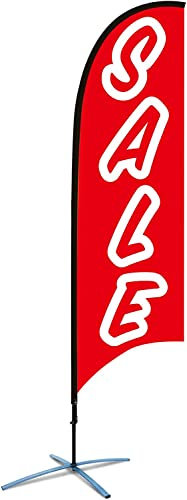 Beachflag Motiv Sale Werbung SSV Fahne Flagge über 2m hoch mit Bodenhaltung