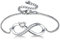 Armband Unendlichkeitszeichen, Infinity Armband Damen Silber 925 mit Herz Zirkonia Schmuck Geschenke Muttertag Geburtstag Weihnachten Valentinstag mit Geschenkbox für Freundin Frauen Mädchen Mama