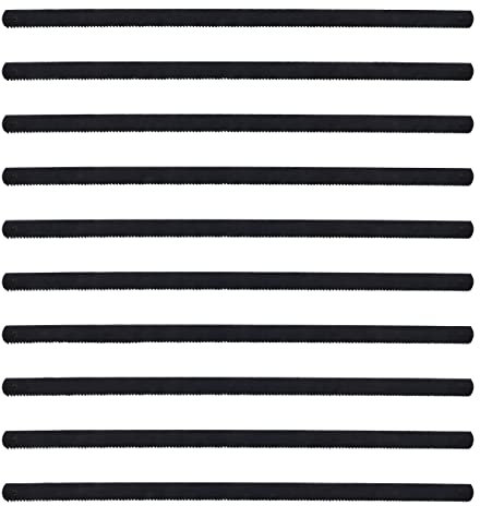 TOUGH MASTER Hacksaw Blades 150mm 10pcs Set Bow Saw 6 Replacement Blades for Small Junior Saw, Professional 24TPI Metal Blades for Metal, Wood, PVC PEX ABS Plastic Pack of 10