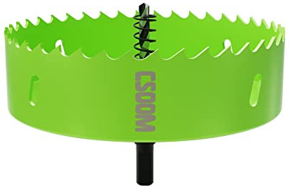 CSOOM Scie cloche bi-métal pour travaux dans les plaques de plâtre, le plastique, le bois, les métaux, la tôle d'acier fine, outil de perçage haute performance, taille 145 mm