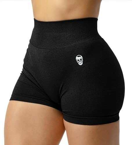Gymreapers Infinity Nahtlose High Taille Trainingshorts Bikerhose für Damen Sport Studio Laufen Pilates Yoga Sport Kurz