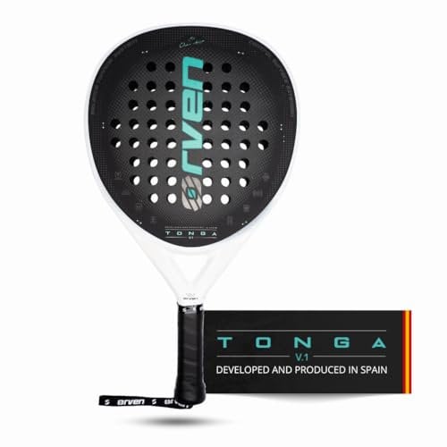 ORVEN Tonga V1 | Pala de Pádel de Potencia - 100% Fabricada en España - Potencia 100%, Control 85% - para Jugadores Avanzados y Profesionales - Raqueta de Padel Hombre y Mujer con Funda Incluída