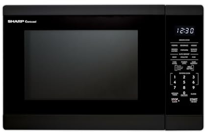 SHARP Countertop Microwave Oven with Removable 12.4 Carousel Turntable, 1100 Watt, 1.4 Cubic Feet, Black