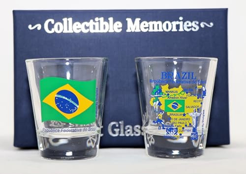 Brasilien-Souvenir-Schnapsglas-Set, 2 Stück