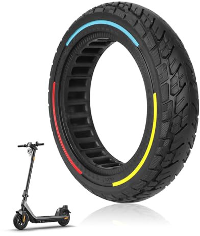 HPGAAVD 10×2.125 E Scooter Solid Reifen，10 Zoll Vollgummireifen e scooter für Ninebot F20 F25 F30 F40，250 x 54 Anti-Rutsch und Anti-Punktur Ersatzreifen für E Scooter Reifen Vorder/Hinter-1pcs
