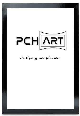 PCH[art] Bilderrahmen New Alaya | Farbe: Schwarz Glanz | Größe: 30x80 cm | zeitloser und schlichter Rahmen für Poster, Fotos und Portraits