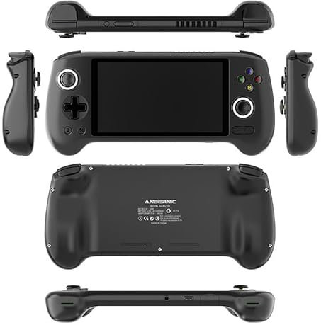 iTAP RG556 Handheld Game Console, 5.48-inch AMOLED Screen Android Retro Video Gaming Player for Adults Kids Boys, 4+128G+128GB TF Card 4000+Games (Black)