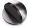 Hotop Self-Adhesive Floor Door Stoppers Oval Stainless Steel Door Stop Mounted Half Moon Wall Protector with Glues for Hard Floor Glass(Grey,1 Pcs)