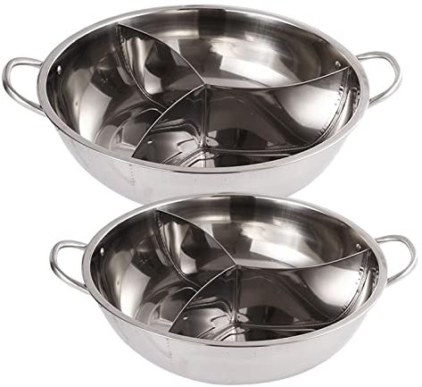 HJUGHPN Pot Chafing Dish Pot Cookware with 3 with Divider for Kitchen Restaurant
