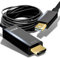 Retoo Adattatore Mini DisplayPort a HDMI, 4K Mini Display port a convertitore HDMI, adattatore a HDMI femmina compatibile con HDTV, monitor, proiettore, desktop, Surface, cavo schermo 1,8 m, nero