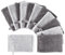 Pure Label 12-TLG. Waschhandschuh Waschlappen Set mit Anhängeschlaufe aus 100% Baumwolle, saugstark, weich und Oeko-TEX Zertifiziert - 12 Waschlappen aus Baumwolle 16x21cm, Anthrazit | Grau