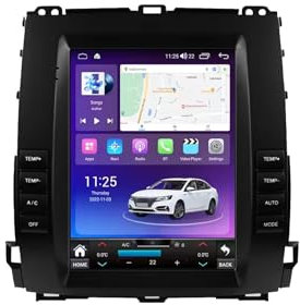 Android 13 2 DIN Bluetooth Radio de coche 9.7 Pantalla táctil para Toyota Land Cruiser Prado 120 con Cámara Trasera/Navegación GPS/WiFi/FM AM RDS/BT/Mandos Volante/Cooling fan/Reproductor Multimedia(
