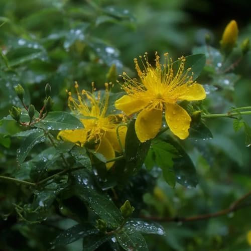 Semi di erba di San Giovanni, piante per luoghi soleggiati piante rare regali per giardinieri semi fiori selvatici fiori estivi erbe selvatiche vecchie varietà da giardino roccioso 300pcs
