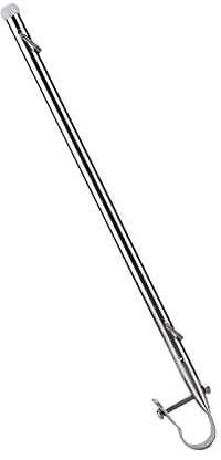 Cocoarm Boat Flag Pole Marine Flag Staff Stainless Steel Rail Holder 40cm/15.7in Yacht Stick with 304 Stainless Steel for Boats Yachts Recreational Vehicles
