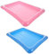 Sosoport 2 piezas Bandeja Inflable de Bebidas para Piscina Enfriador de Verano para Fiestas y Celebraciones Agua Azul y Rosa