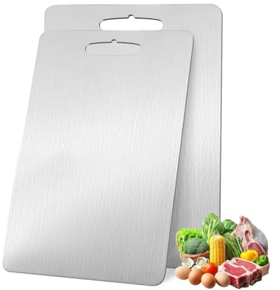Tovara Titanium Pro Schneidebrett - Reines Medizintitan, rückseitig für Fleisch & Fisch, 34x23 cm, hygienisch & messerschonend, spülmaschinenfest (1, Medium)