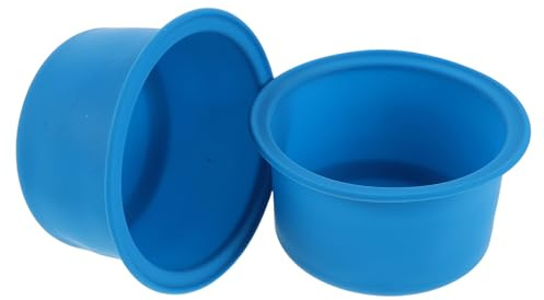 OUNONA Lot de 2 Coupelles en Silicone Bleu pour Chauffe-cire, Insert Réutilisable 12 X 6,5 Cm, Revêtement Souple Antiadhésif pour Fondants Parfumés, Nettoyage Rapide, Usage Épilation