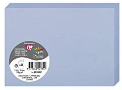 Clairefontaine 22339C Packung mit 25 Doppelkarten Pollen, 210g, in Format C6, 110 x 155mm, lavendelblau