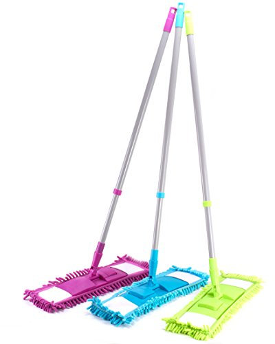 MSV Wischmop Mikrofaser Bodenreiniger Bodenwischer Reiniger Mop Teleskopstiel 68-120 cm