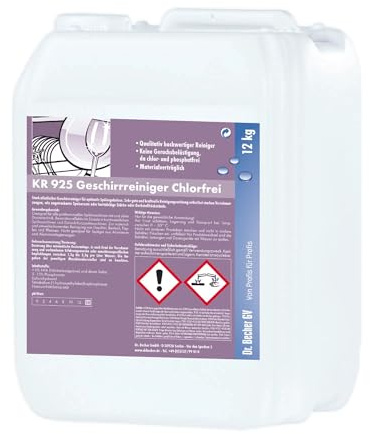 Dr. Becher KR 925 - Detergente per piatti, senza cloro, 12 kg, Dr. Becher KR 925, senza cloro, 12 kg | tanica (12 kg)