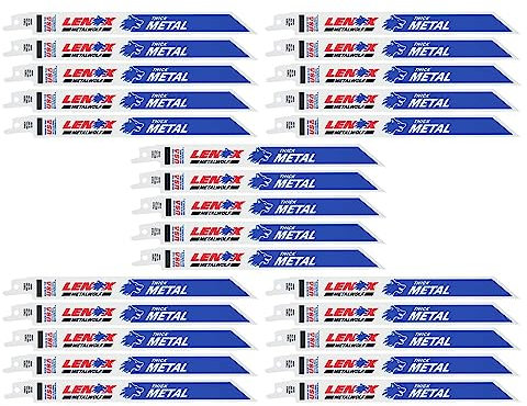 LENOX Tools Metal Cutting Reciprocating Saw Blade with Power Blast Technology, Bi-Metal, 8-inch, 14 TPI, 25/PK