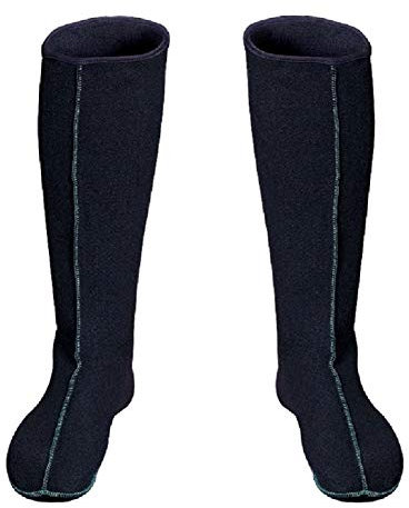 3Kamido Calze per Stivali in Feltro, Nero 43/44 Scarpe Interne per Stivali in Gomma, 36-50, Lunghe, Calza Donna, Uomo, Inserto riscaldante in Feltro, Calze Termiche