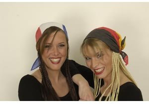 Deutschland Fan Artikel Tuch mit Haaren Karneval Party
