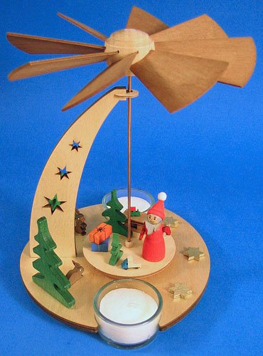 Dregano Santa Pyramid TeaLight Candles Made in Germany