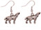 Yazilind Schmuck Punk Art tibetischen Silber Vivid Howl Wolf -Ohr-Draht -Haken baumeln Ohrringe - Geschenk-Idee