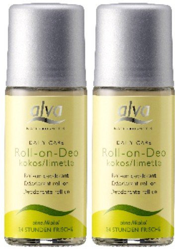 (2er BUNDLE) | Alva Daily Care Roll On Deo kokos/limette 50 ml | 50ml - Alva