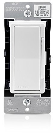 Leviton Decora DDL06-1LZ - Dimmer digitale 300 Watt LED e CFL/600 Watt a incandescenza e alogena