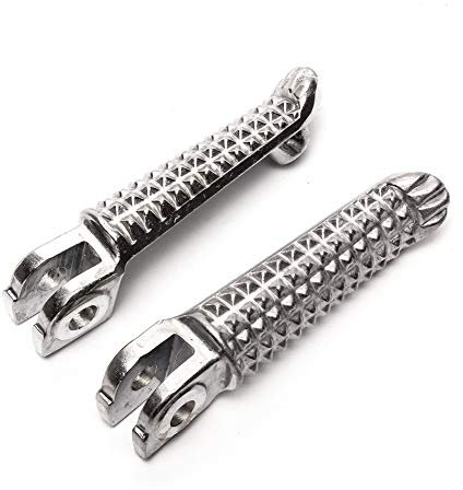 LEAGUE&CO Repose-pieds avant de moto pour Yamaha YZF R1 98-14 R6 99-12 R6S 03-08 (argent)