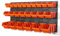 26 teilg. Wandregal Serie Orderline Lagerregal Regale inkl. Stapelboxen orange