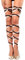 Sexy Bein Strumpfband Ring Elastische 2 Straps Punk Rock Set String für Damen Cosplay Party (Schwarz，Weiß)