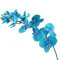 Yalulu 2 Stück Orchidee Künstliche Simulation Schmetterling Orchideen Blüte Blumen Hochzeit Haus Partei Home Deko (Blau)