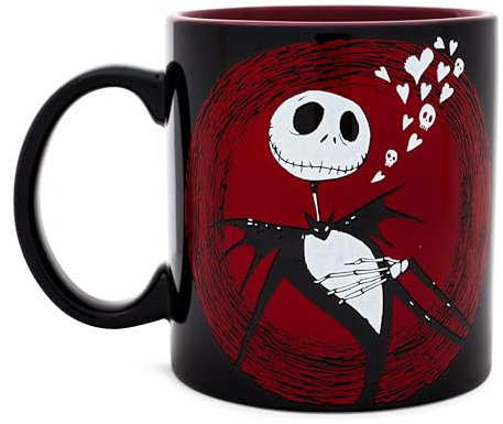 Disney NB3134 Mug Jumbo en céramique Motif cœurs Motif « A Nightmare Before Christmas » Multicolore