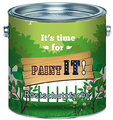 Paint IT! Rostschutzgrundierung langfrister Schutz vor Rost für Metall Grundierung in Hell-Grau und Rot-Braun besonders robuster Korrosionsschutz (Rotbraun, 10 L)