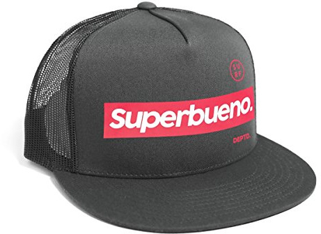 DEPARTED Herren Mesh Trucker Hat mit Print/Aufdruck - Snapback Cap - No. 56, dunkelgrau