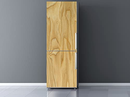Pegatinas 3D Vinilo para Frigorífico vetas madera|Varias Medidas 185x70cm | Adhesivo Resistente y de Facil Aplicación | Pegatina Adhesiva Decorativa de Diseño Elegante|