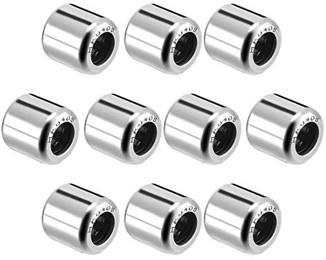 sourcing map HK0408 Drawn Cup Needle Roller Bearings, Open End, 4mm Bore Dia, 8mm OD, 8mm Width (Pack of 10)