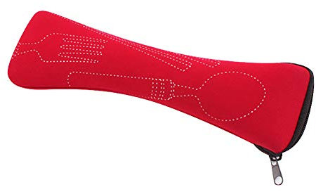 ValianhAgen Sac de vaisselle portable à fermeture éclair pour l'extérieur, voyage, camping Rouge