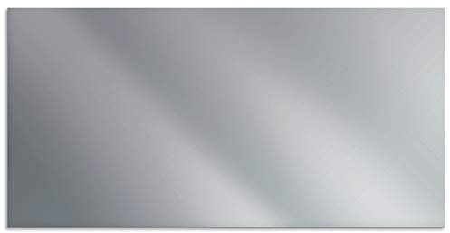 ARTLAND Spritzschutz Küchenrückwand aus Alu für Küche Herd Spüle 120x60 cm (BxH) Uni Farbe Silber Alu gebürstet H7BO