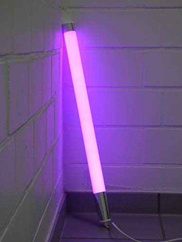 Lichtidee Led Leuchtstab matt Softton violett Dekostab GL mit weißem Kabel und Schalter 60cm IP20 230 Volt